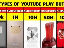 Youtube play button! How many types of? Let’s take a look at all 5 in details.. Youtubr play button