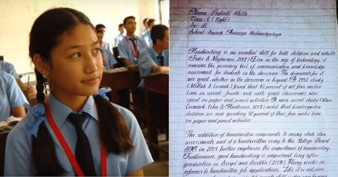 Beautiful Handwriting : The Girl From Nepal Is Having The World's Most Beautiful Handwriting!