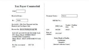 receipt of Challan 280